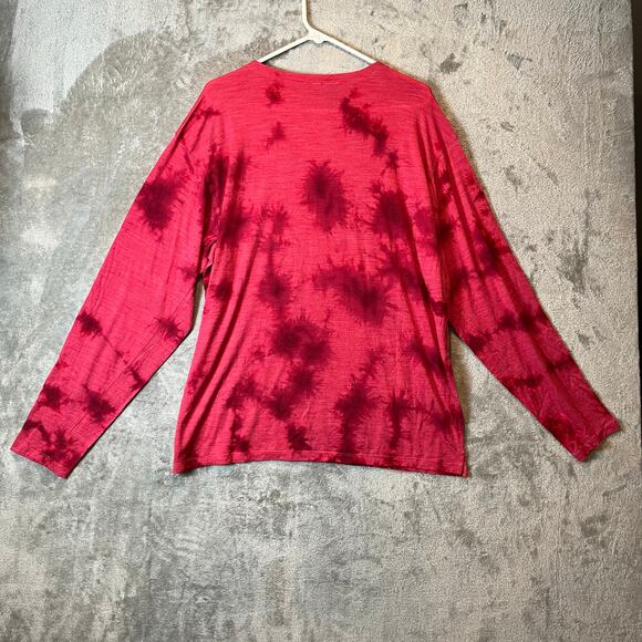Lululemon Lab Wool Blend Tie Dye Long Sleeve Shirt Mimic Tie Dye Pink Red XL‎ - Picture 3 of 6